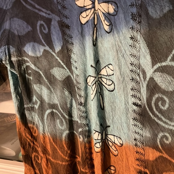 Greater Good Dragonfly Tunic/Coverall/Casual Wear Size 3X-4X Made in India - Picture 3 of 9